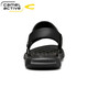 Kamel-dynamische Sandalen Herren Sommer Vielseitige Ledersandalen Herrenzehenschicht Cowide Dick-Soled-Anti-Rutsch-Anti-Odor und atmungsaktive Strandschuhe Dual-Purple 699 Black (Lederschuhgröße) 39