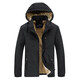 Veste pour hommes JP plus veste décontractée à capuche chaude en velours 689 8689 Black XL-180