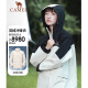 骆驼（CAMEL）三防羽绒冲锋衣男女三合一外套秋季工装幻影黑防水登山服 1098，幻影黑/暖白，女 L