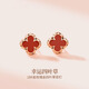 The Promise of Love four-leaf clover earrings for women 18k color gold rose gold fashion earrings anniversary birthday gift for girlfriend