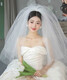 GIOIO fluffy bridal veil main wedding dress headdress wedding proposal certificate studio photography tour white short double layer