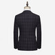 HAIPAIHAOYU Suit Set Men's Business Suit Double Breasted Black Plaid Gentleman's Suit 9922 Black Plaid M 170/92A