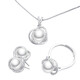 Qiongruige Freshwater Pearl Necklace Women's Set Pendant Single Clavicle Chain Ring Earrings Mother's Birthday 520 Gift Pendant + Ring + Earrings Three-piece Set