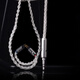 Yangse 4.4 Écoute à l'écoute en argent sterling Cable Câble SHure SE846 MMCX IM50 A2DC SENHAI IE80S SHUIYUEYU 0.78 AKGN5005 4.4 Balance Balanced Strété