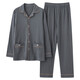 Katzenmänner Pyjamas mittleren und älteren Menschen Frühlings- und Herbststil Xinjiang Baumwolle langärmelte Heimkleidung Herbst- und Winterstil Vater 9905 L empfohlen 110-140jin [Jin ist 0,5 kg]