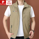 
Pierre cardin vest men spring and summer outdoor sports workwear large size sleeveless vest multi-pocket loose craned sports jacket men dark blue XL