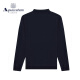AQUASCUTUM/雅格狮丹秋冬新品男士保暖长袖纯绵羊毛针织衫Q4867EI041 深蓝39 S