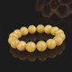 Xuanxia natural ore Russian beeswax bead bracelet with certificate amber beeswax chicken oil yellow and white nectar bracelet single circle beeswax about 9 mm bracelet (with certificate) women's model