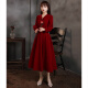 Seidler Toast Wear Bridal 2022 New Autumn Can Wear Noble Little Red Wedding Evening Dress Burgundy L