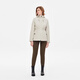AIGLE full zipper fleece jacket POLARTEC outdoor warm lock hooded girl dark mink apricot color BE653 38 (165/88A)
