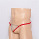 Guiruo Herren -Tanga ein Riemen sexy transparente Bag Gun Bullet separate Eisen Randspitzen Physiologische Höschen Männer rote Uniform Größe
