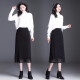 Ou Si Mai skirt women's hip-covering pleated half-length skirt women's slim lace fashion autumn and winter style WWZ6580 black one size