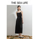 THE SEA LIFE连衣裙女欧海一生轻奢吊带连衣裙秋不含腰带 A12013 微光绿 M