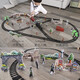 Snaen Children's Train Toys Boys and Girls Retro Steam Tall Track Track Set 3-6-12 Years Children's Birthday Gift