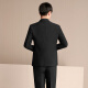 HLA Heilan House slim-fit imitation wool suit men's classic flat lapel business simple solid color suit HTXAD3R057A black (57) 190/112C (54C)cz
