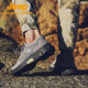 Jeep hiking shoes men's outdoor lace-up non-slip wear-resistant training shoes comfortable and breathable sports men's shoes off-road hiking shoes 1205 gray 41