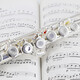 
ROFFEE flute instrument 17 open and closed hole dual-purpose silver-plated flute students beginners playing elbow flute instrument 17 hole C-tuning white copper open and closed hole dual-purpose 505 college level