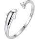 Misu platinum ring for women, PT950 platinum dolphin tail ring, live and adjustable, birthday gift for girlfriend, large size 2.2-2.4g + free engraving
