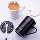 Jinshun Xinrong Twelve Constellations Creative Personalized Cup Ceramic Mug with Covered Spoon Home Drinking Cup Office Tea Cup Couple Black Libra (with Covered Spoon) 401-500ml