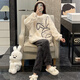 Pajama de yalu para mujeres en otoño e invierno Velvet Velvet Flannel Engrosado Lindo Conejo Azul Estudiante Traje de Spring Internet Celebración de la celebridad Myq 3271 Blue Rabbit M