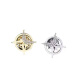 
Qianshengyuan brooch Hexagram two-pack men's suit small collar pin shirt collar badge button accessories gift for boyfriend Hexagram brooch two-pack gold + silver gift box packaging