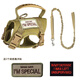 Suomila tactical cat harness, vest-type traction rope, anti-breakaway, adjustable outdoor cat leash, puppy khaki suit