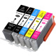 EVI PGI-825 Tintenpatronen für Canon IX6580 IX6500 MG6280 MG5180 IP4880 4980 7200 MX888 PRINTER TINK COTTKRIDGEN CLI-826 Fünf-Farben-Set