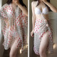 Jie Yintong swimsuit with cover-up for women, multiple ways to wear, hot spring bikini, sun protection veil, swimsuit with wrap skirt to cover the flesh, new arrival at the beach, super beautiful gradient color (not including bikini)