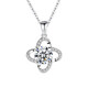 Ji Shizhe PT950 platinum necklace women's lucky four-leaf clover pendant jewelry birthday and Valentine's Day gift for girlfriend and wife Four-leaf clover platinum necklace-test certificate free engraving and ghostwriting