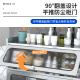XIZHISHENG304 stainless steel kitchen cabinet sideboard pots and cupboards home microwave storage lockers restaurant lockers stainless steel width 900mm two-layer 304 stainless steel