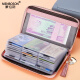 Sac de cartes Monbers Sac réel de la vache de vache pour femmes Multifonction antimagnétisation Banque Banque Banque Multi-carte Position de carte de visite pour femmes Clix de conduite de cartes de commerce pour le conducteur Pink [20 positions de carte anti-Theft Brush]