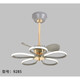 
XMSJ room fan lights bedroom living room dining room Guangdong Zhongshan Ancient Town lamp Nordic creative silent fan light minimalist 9195 black absorbing three-color light-changing remote control