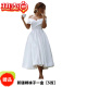 abqd carefully selects European and American wish satin wedding dresses, one-line collar, elegant and simple off-the-shoulder dress for women, white [returns are not supported for reservations] S [returns are not supported for reservations]