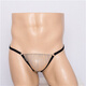 Guiruo Herren -Tanga ein Riemen sexy transparente Bag Gun Bullet separate Eisen Randspitzen Physiologische Höschen Männer rote Uniform Größe