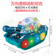 Universal Transparent Gear Racing Train Helicopter Electric Children's Model's Lighting Music Touet Universal Transparent Gear Tank 3 Batteries Ordinaires
