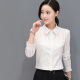 First application for 2020 winter velvet shirt women's warm thickened long-sleeved shirt professional white shirt SWCC199217 white M