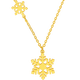 Saturday Fu 5G craft gold necklace women's snowflake candy pure gold pendant price A0612360 about 3.25g 40+5cm
