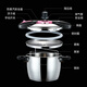Wanda Xiangfu imported from Japan 140KPA pressure cooker household 304 stainless steel pressure cooker explosion-proof 5.5L induction cooker universal 5.5L magic pot (2-6 people capacity)