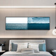 Yijlj Moderne und einfache Schlafzimmer Dekoration Gemälde, Landschaft am Meer, Nachteile, warme Hintergrund Wandhänge Gemälde, leichte luxuriöse nordische Wandbilder, A-9713 120*30 + Öl Canvas Bild + Aluminiumlegierung schwarzer Rahmen