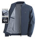 Woodpecker (Tucano) Chaqueta de pie de primavera para hombres de primavera y otoño casual para hombres para el traje de papá de mediana edad de los hombres Top N9859 Blue 4xl /195 (adecuado para 170-180jin [Jin iguala 0.5 kg])