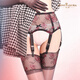 Luo Ying High-End European und American Sexy Sticked Strumpfgärte Lange Strümpfe seidige ultradünne transparente Kleiderbügelstrümpfe Anzug an Aurora Socken schwarz [8418 Strumpfband] 1 m