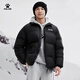 卡尔美（KELME）运动连帽棉服2025冬季新款蓄热保暖棉衣加厚时尚面包服 玛瑙黑 9447MF1048 M