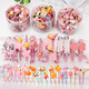 
Ouyu girls' hair loop rubber band headdress hair clip princess baby hair rope tie hair rubber band girl's head rope hair accessories B1803 pink planet