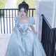 Li Baixin Blue Evening Dress Vocal Art Test Bel Canto Solo Performance Runaway Princess Style Adult Ceremony Dress Skirt Female Host Blue M