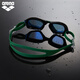 Arena anti-fog pioneer imported high-definition waterproof swimming goggles unisex non-fog swimming goggles professional training blue/green-coated model (870ME-NVBK)