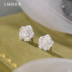 Lnieer999 Pure Silver Earrings Women's Camellia Ear Hole Earrings Flower Silver Earrings 2025 New High-end Silver Earrings Earring Camellia Earrings Pure Silver 999