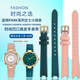 Zhuo Lei is adapted to COACH PARK small green watch 14503534/3894 women's small size notch leather watch strap blue-silver buckle interface width: 12mm