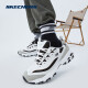 Skecher black and white gold men's shoes summer classic panda shoes heightening breathable fashion campus retro dad shoes