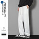 Pantalones casuales de algodón para hombres en primavera y otoño pantalones de estilo nuevo para hombres pantalones rectos versátiles de color sólido para hombres sueltos y largos 826 blanco xl