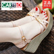 CARTELO genuine leather wedge sandals for women 2026 summer new versatile flat soft sole thick sole high heels women's casual shoes 126 black 37
